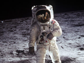 Buzz Aldrin en La Luna